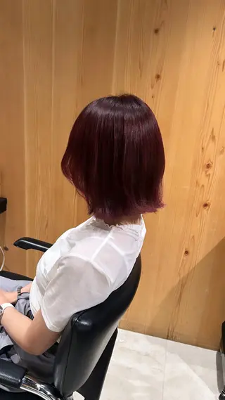 ショート カラー スキバサミを使わない カット🌼唯🌼のヘアスタイル