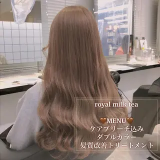 セミロング 色落ち綺麗🩰ハイ トーン🎀RINKAのヘアスタイル