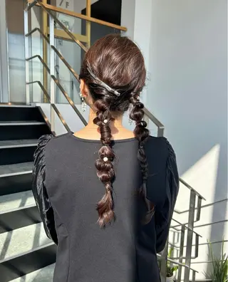 セミロング カラー パーマ ヘアアレンジ キッズ stylist 🌸 kana.のヘアスタイル