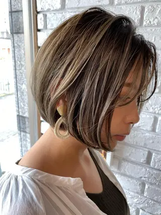 ショート カラー 日比 貴大/ minim hairのヘアスタイル