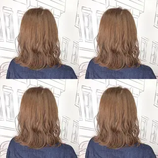 ミディアム カラー TOMOKA 艶髪/透明感カラーのヘアスタイル