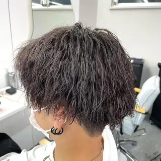 パーマ メンズ メンズ特化/パーマ/ ブリーチ/福島 千颯のヘアスタイル