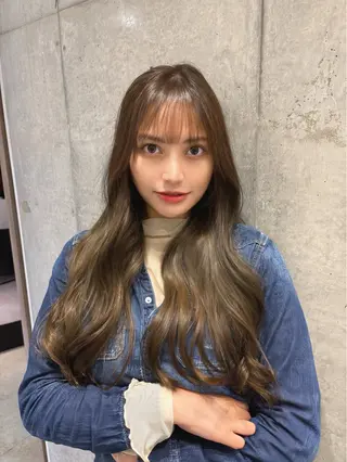 ロング カラー 韓国レイヤー透明感 カラーヨウスケのヘアスタイル
