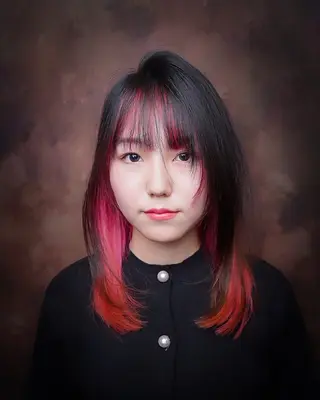 セミロング カラー 松尾 泰伸のヘアスタイル
