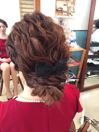 ショート ミディアム セミロング ロング ヘアアレンジ 早朝✨ヘアセット 着付け/清水玲歌のヘアスタイル