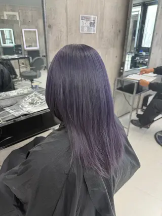 セミロング カラー メンズ ☁️かずき☁️青.紫 推し活カラー💫のヘアスタイル