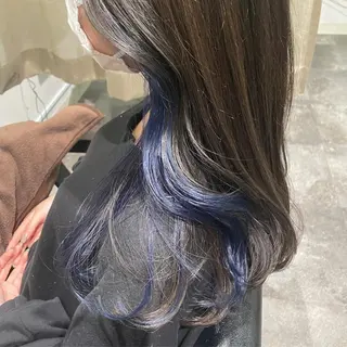 ミディアム カラー ayaka 縮毛矯正レイヤーのヘアスタイル