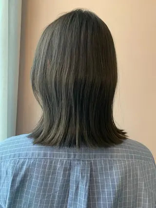 ミディアム カラー hub hair レイヤー/透明感のヘアスタイル