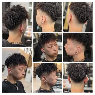 パーマ セミロング 💈山本  卓士💈のヘアスタイル