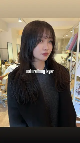 ロング KNACK/天王寺 美容室/レイヤーのヘアスタイル