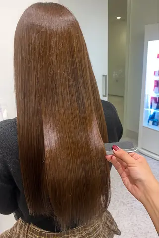 ロング カラー パーマ ヘアアレンジ メンズ 透明感カラー／ 新潟万代/池野里衣のヘアスタイル