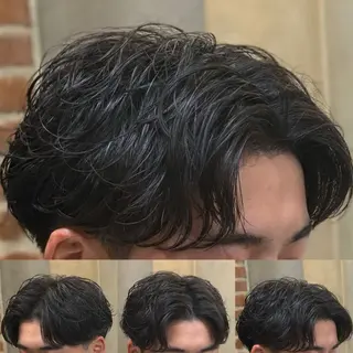 ショート パーマ メンズ トミモト アユムのヘアスタイル