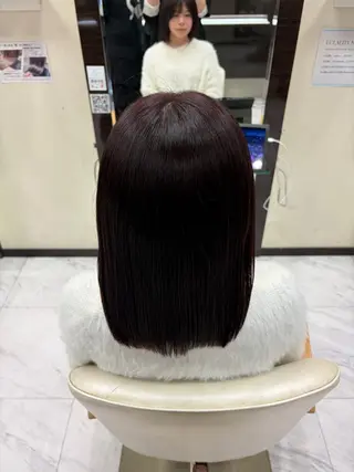ミディアム カラー 旗手 沙和のヘアスタイル