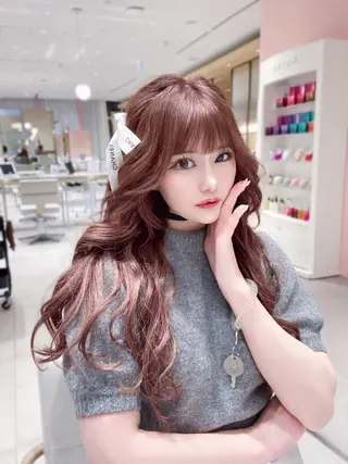 ロング カラー 韓国ヘア/レイヤー/ 顔まわり/りょーとのヘアスタイル