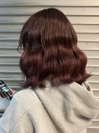 ミディアム momoca/松本/ 暖色カラー/ボブのヘアスタイル