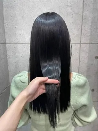 ロング かがみ/メンテナンス カット無料のヘアスタイル