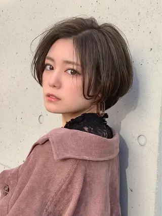 ショート カラー ✨コテ巻き風パーマ ✨川合佑哉のヘアスタイル