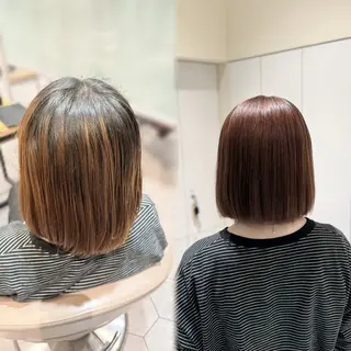 ミディアム カラー 髪質改善カラー/ meguのヘアスタイル