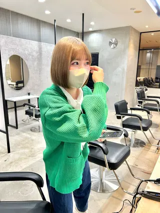 ミディアム カラー 一ノ瀬 暁のヘアスタイル