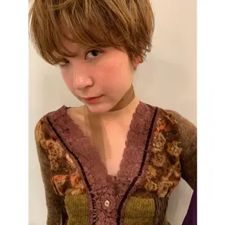 ショート ヘアアレンジ 小顔レイヤー×コンパ クトボブ/林隆平のヘアスタイル