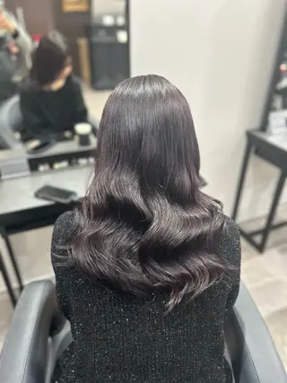 ミディアム カラー ヘアアレンジ 💎韓国/ レイヤー カット/ 暖色🫧のヘアスタイル