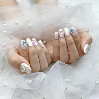 パーマ パーツ全部¥110 サロンミミのネイルデザイン