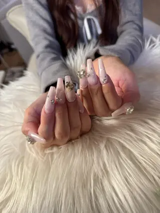 ロング LaLa Peach 崎原のネイルデザイン