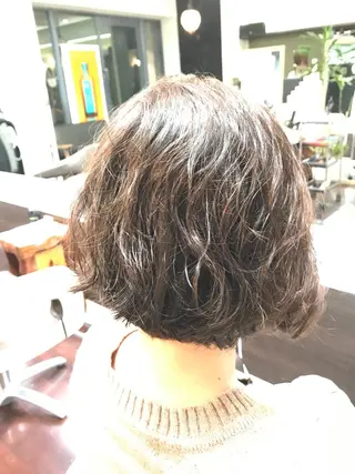 ショート パーマ 前之園 ひかるのヘアスタイル