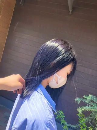 セミロング カラー 太白区/白髪ぼかし ハイライト/千葉達人のヘアスタイル