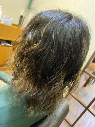 ミディアム パーマ メンズ カット&リラクゼーションサロンA/Z所属・メンズカット kimotoのヘアスタイル