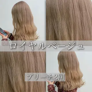 セミロング カラー 🪄池袋ハイトーン 🪄ブリーチカラーのヘアスタイル
