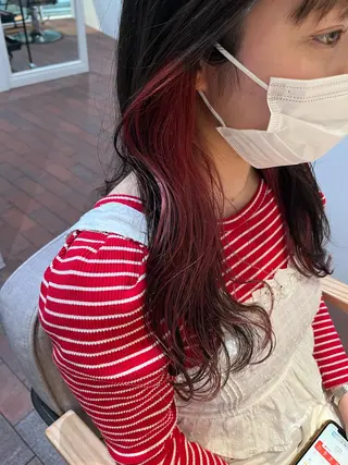 セミロング カラー 片岡 由依のヘアスタイル