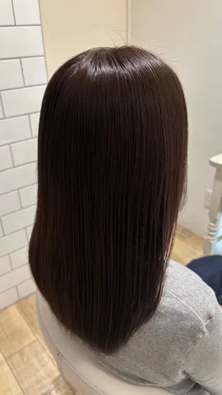 ロング カラー 似合わせ 顔周りYUUGAのヘアスタイル