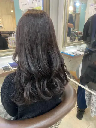 ロング カラー パーマ ヘアアレンジ kame|レイヤー / 似合わせ顔周りのヘアスタイル