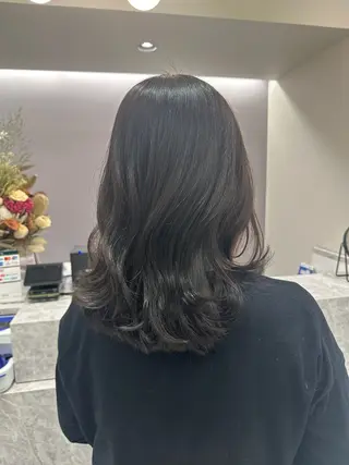 ミディアム カラー 韓国レイヤー✨ yasuko銀座のヘアスタイル