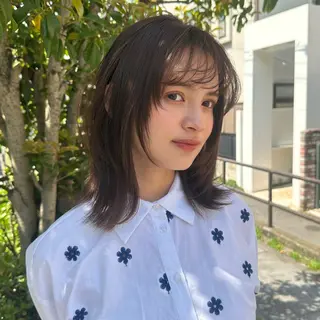 ミディアム ボブ　フレンチボブ/ レイヤー縮毛Yukiのヘアスタイル