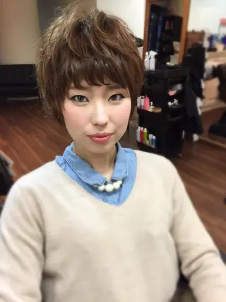 ショート パーマ 成松 勇治のヘアスタイル