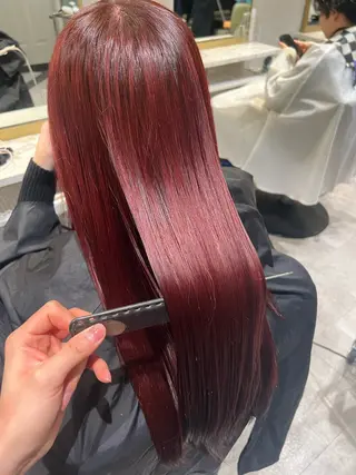 カラー 新宿カラー パーマのヘアスタイル