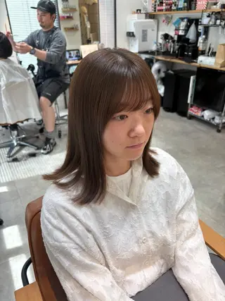 ミディアム こうき/前髪割れ癖 改善/カット/カラーのヘアスタイル