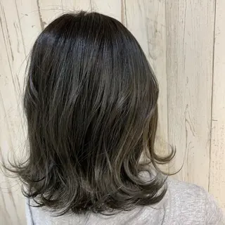 ミディアム カラー 心斎橋韓国ボブ 好原良真のヘアスタイル