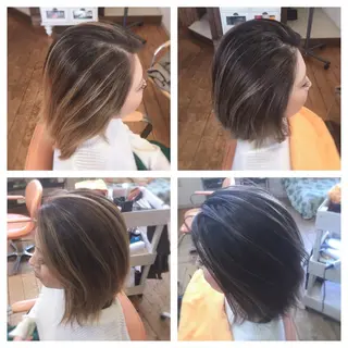 ミディアム カラー タカハシ ユウヤのヘアスタイル