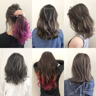 セミロング カラー ヘアアレンジ Asian Hair &Eyebrowのヘアスタイル