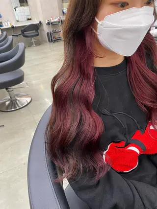 セミロング カラー ヘアアレンジ キッズ TRU Shino🦋のマツエク・マツパデザイン