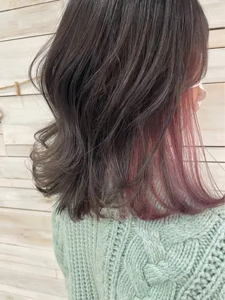 セミロング カラー attrait茅ヶ崎 関根美歩のヘアスタイル