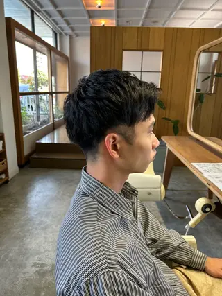 ショート メンズ 佐藤 悠生 メンズパーマ.カットのヘアスタイル