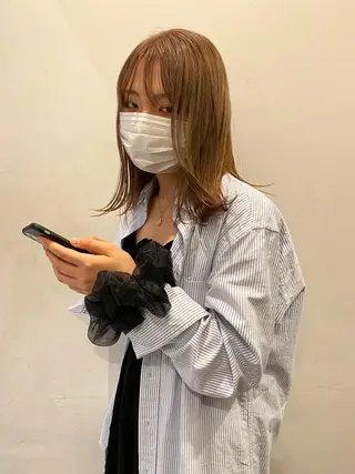 ミディアム 無料カットモデル 丸川英心のヘアスタイル