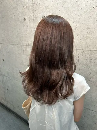 ロング カラー 青山 里帆のヘアスタイル