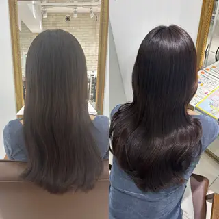 セミロング 縮毛・髪質改善🩰 mai🐰ྀི🤍のヘアスタイル