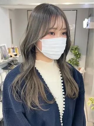 ロング 顔周りの垢抜けヘア 立山愛梨のヘアスタイル