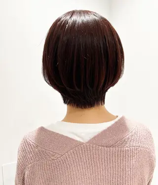 ショート カラー スキバサミを使わない カット🌼唯🌼のヘアスタイル